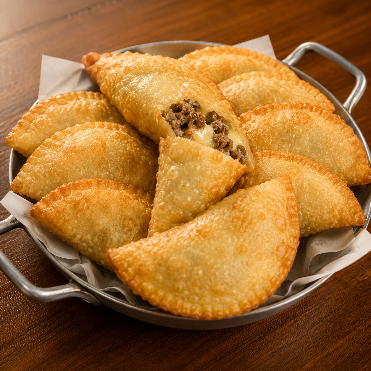 Porção de Pastel - Carne e Queijo