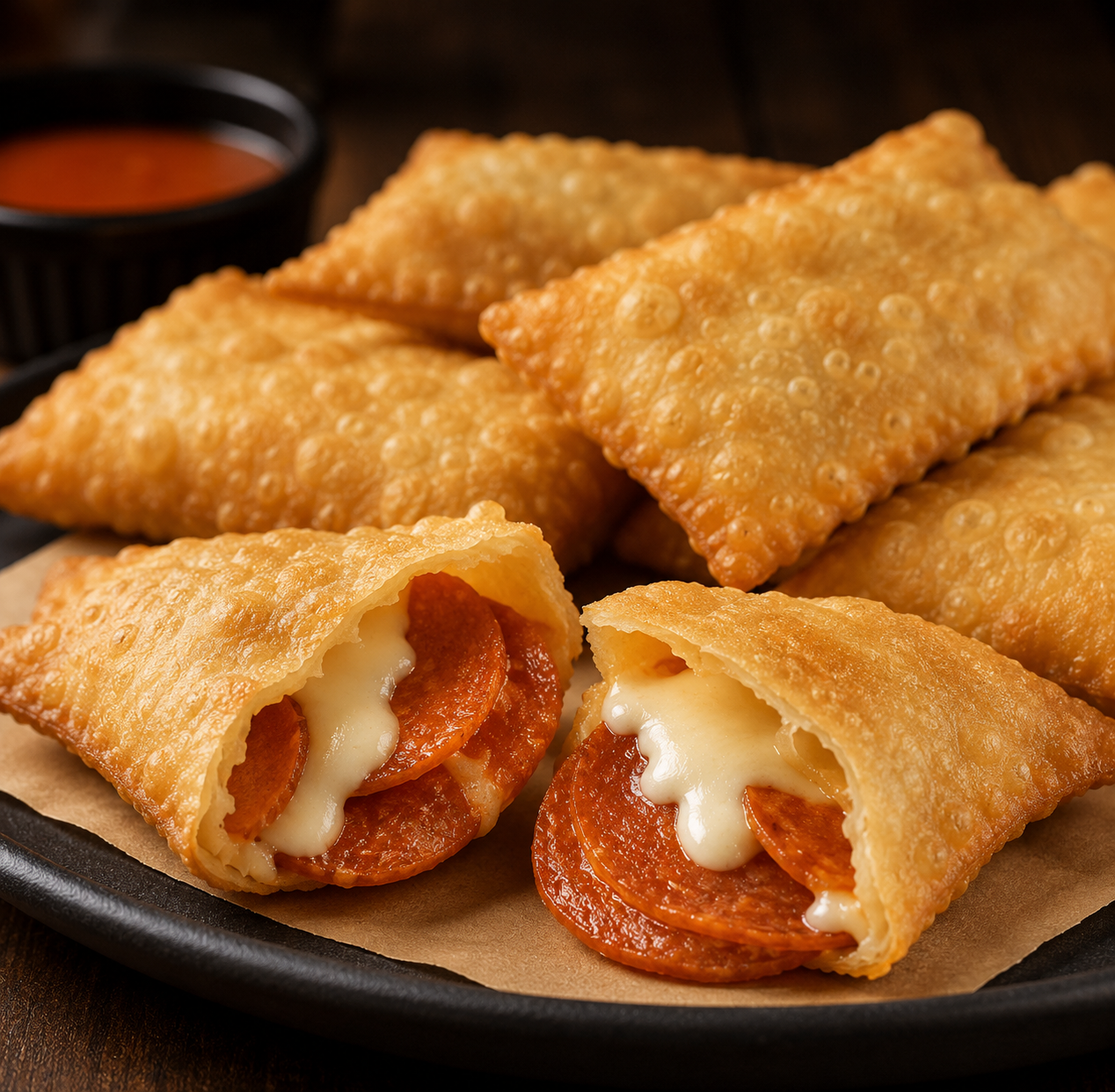 Porção de Pastel - Pepperoni com Queijo